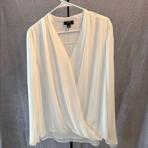 Alfani Cream Wrap Blouse